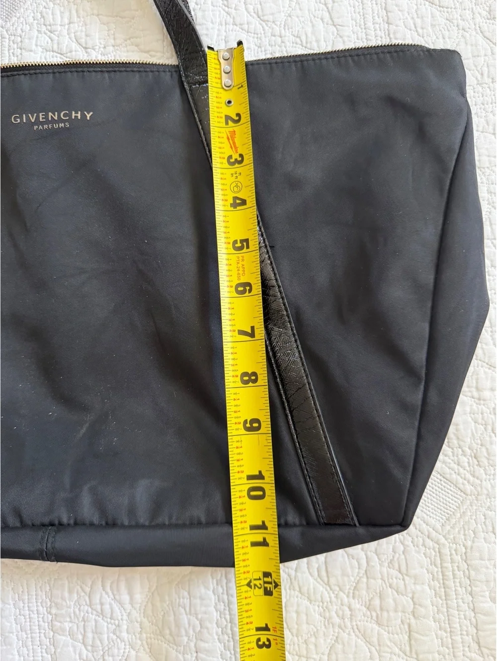 Givenchy Parfums Black Fabric Tote Bag with Glossy Black Acc